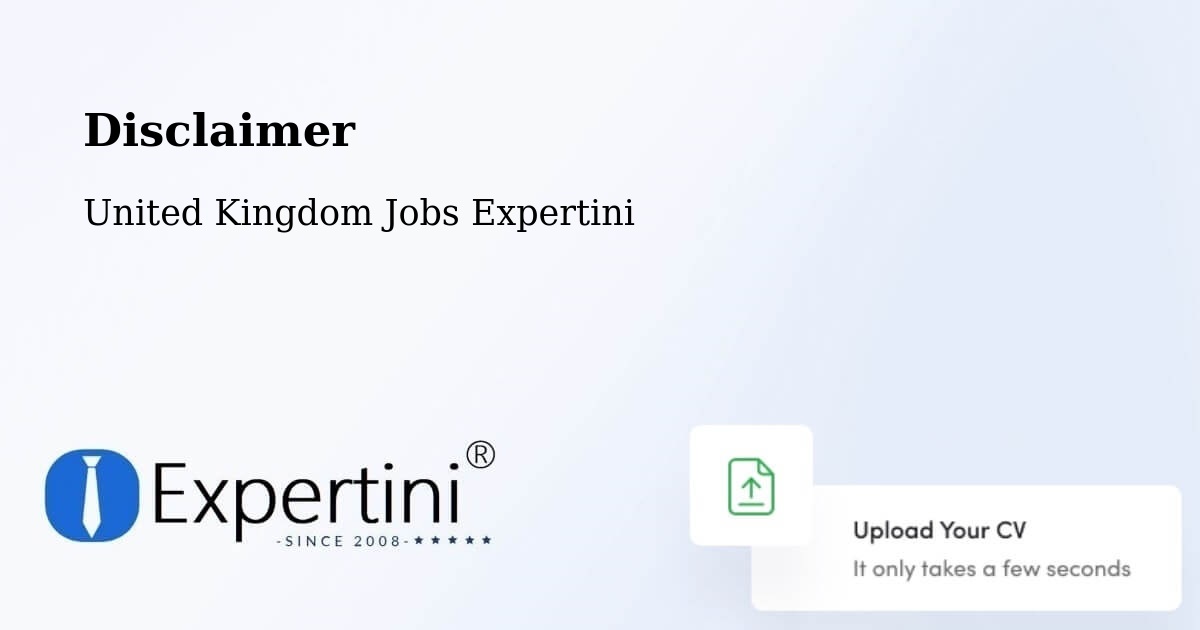 Disclaimer – Dalkeith - United Kingdom Jobs Expertini
